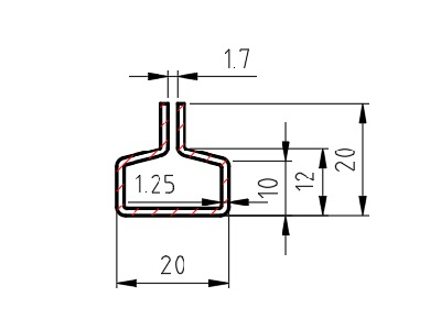 35x32 C Profil 6 metre 1.2 mm